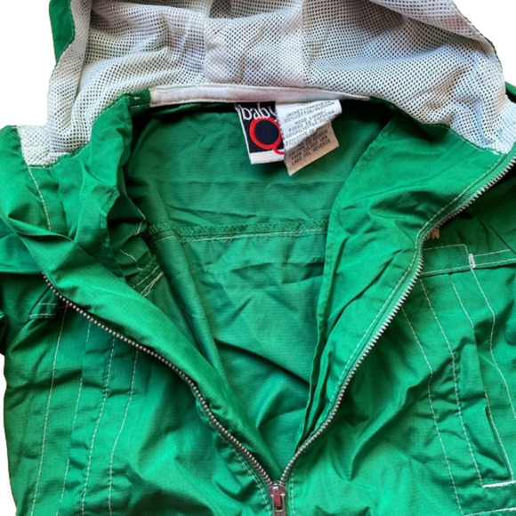 3/$20 Baby Q 18 month thin fall zip up jacket green mesh lining in hood - Picture 4 of 6